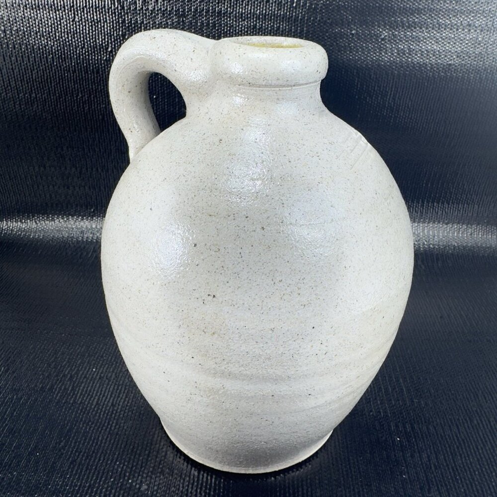 1994 Rowe Pottery Works Salt Glazed Gray Blue Heart Jug Carafe Container Marked - Picture 11 of 16